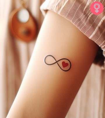 Ohana tattoo design on the arm of a woman