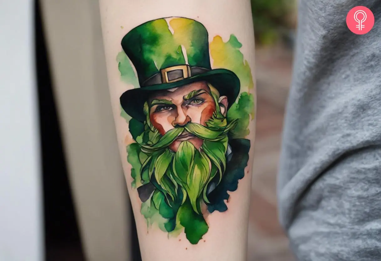 Angry Leprechaun Tattoo