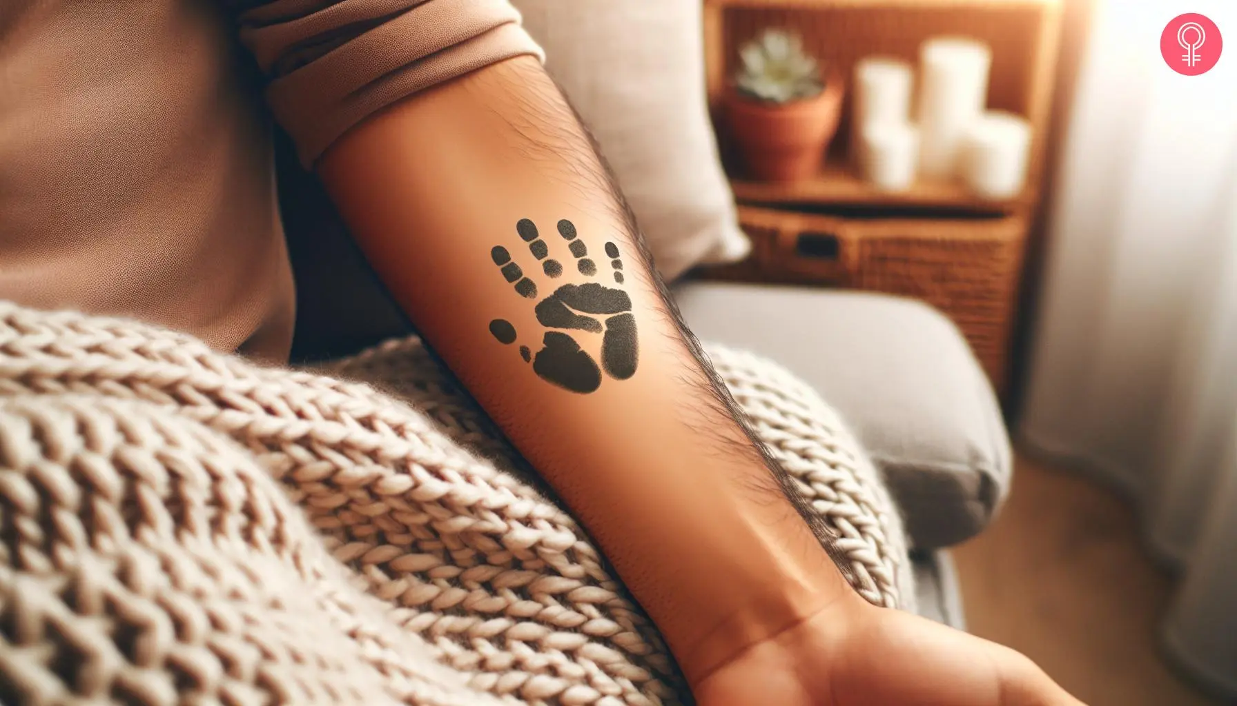 Baby Handprint Tattoo Ideas For Dad