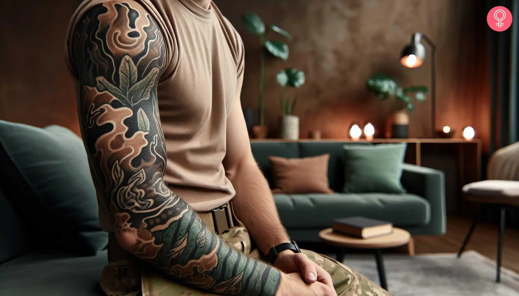 Camo tattoo on the sleeve