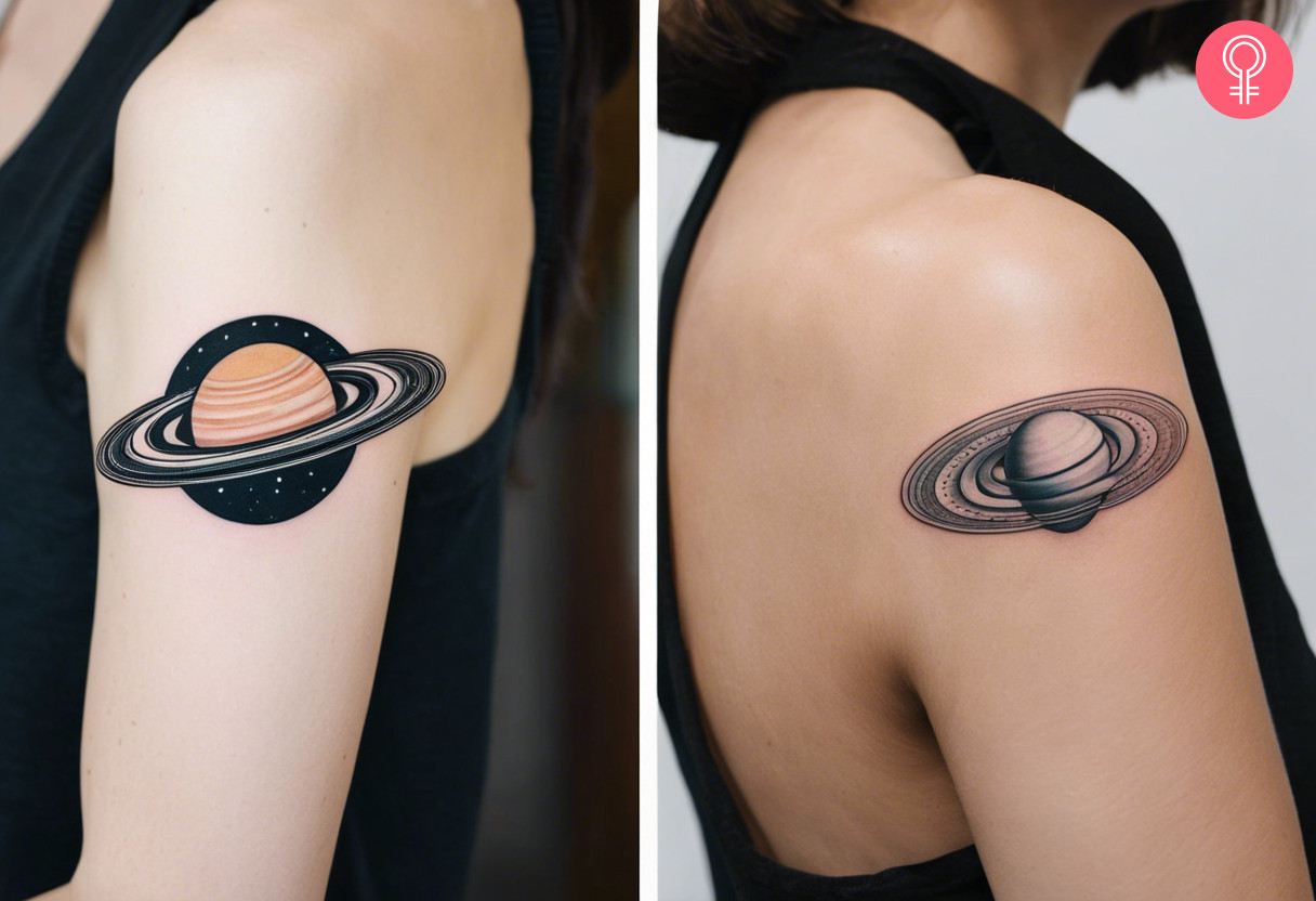 Celestial Bodies Twin Tattoo