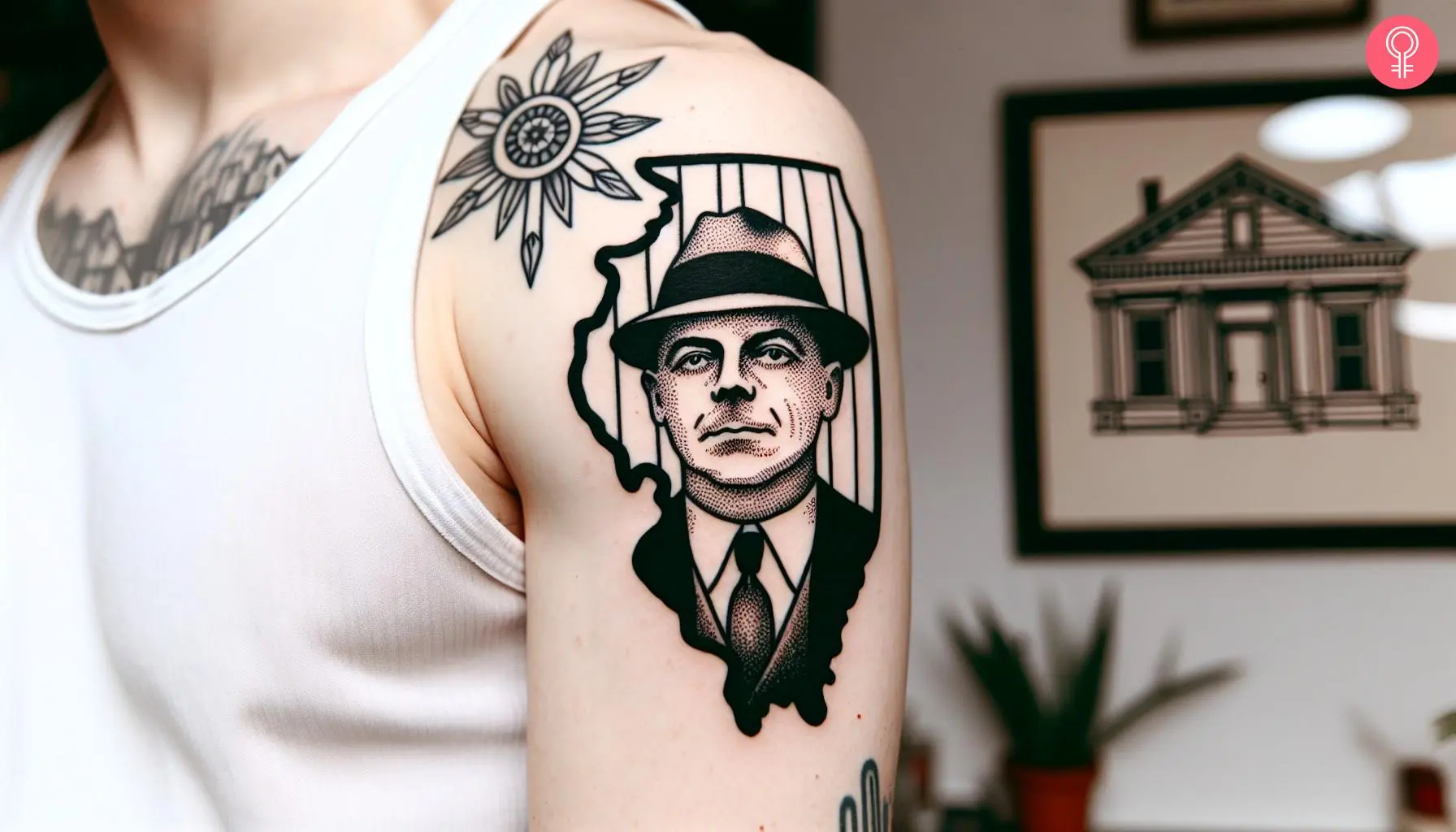 Chicago Al Capone tattoo on the arm