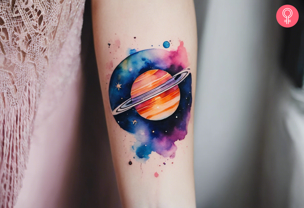 8 Stunning Saturn Tattoo Designs For Cosmic Enthusiasts - 52