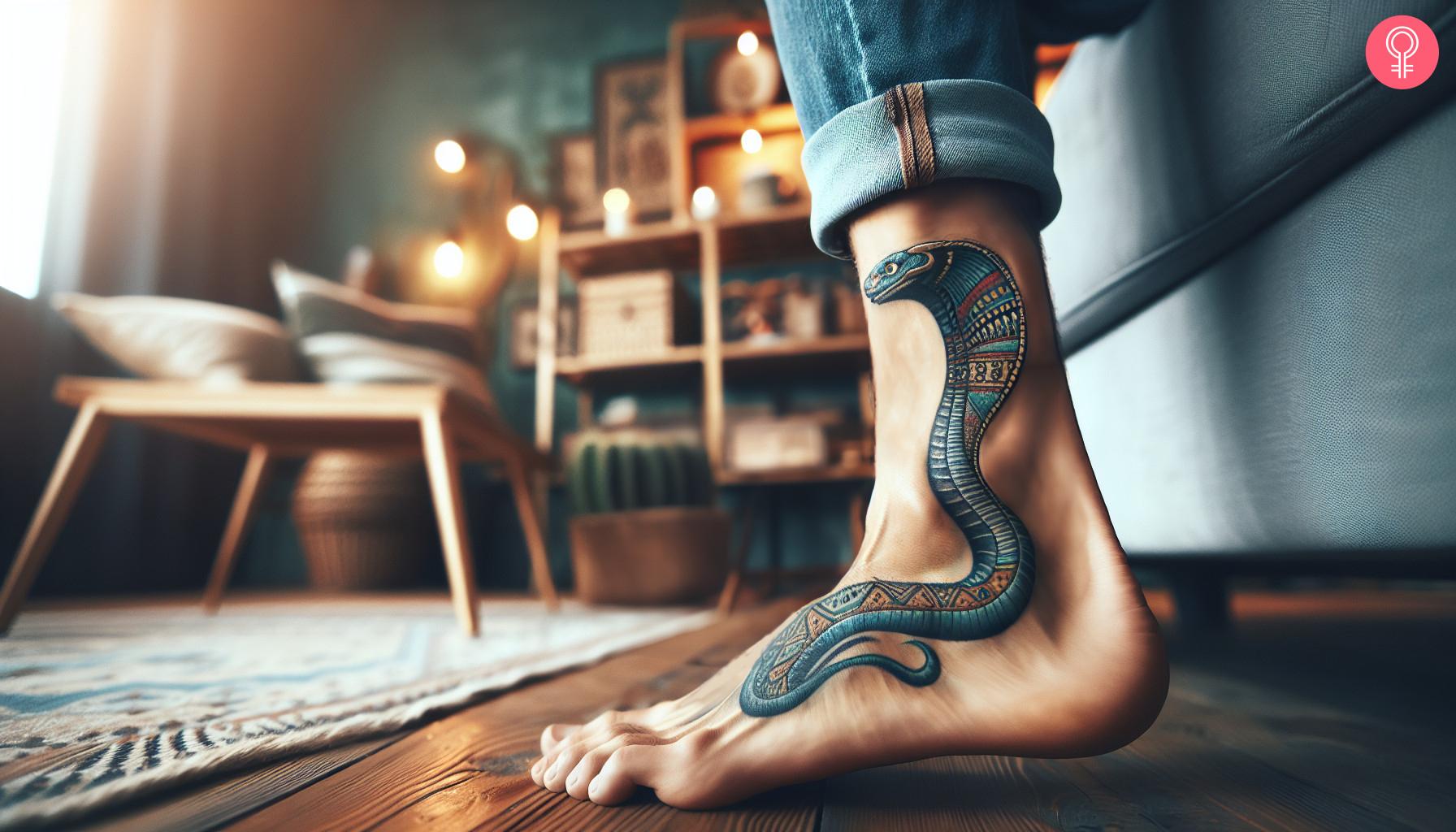 8 Eye-Catching Snake Ankle Tattoo Ideas With Meanings