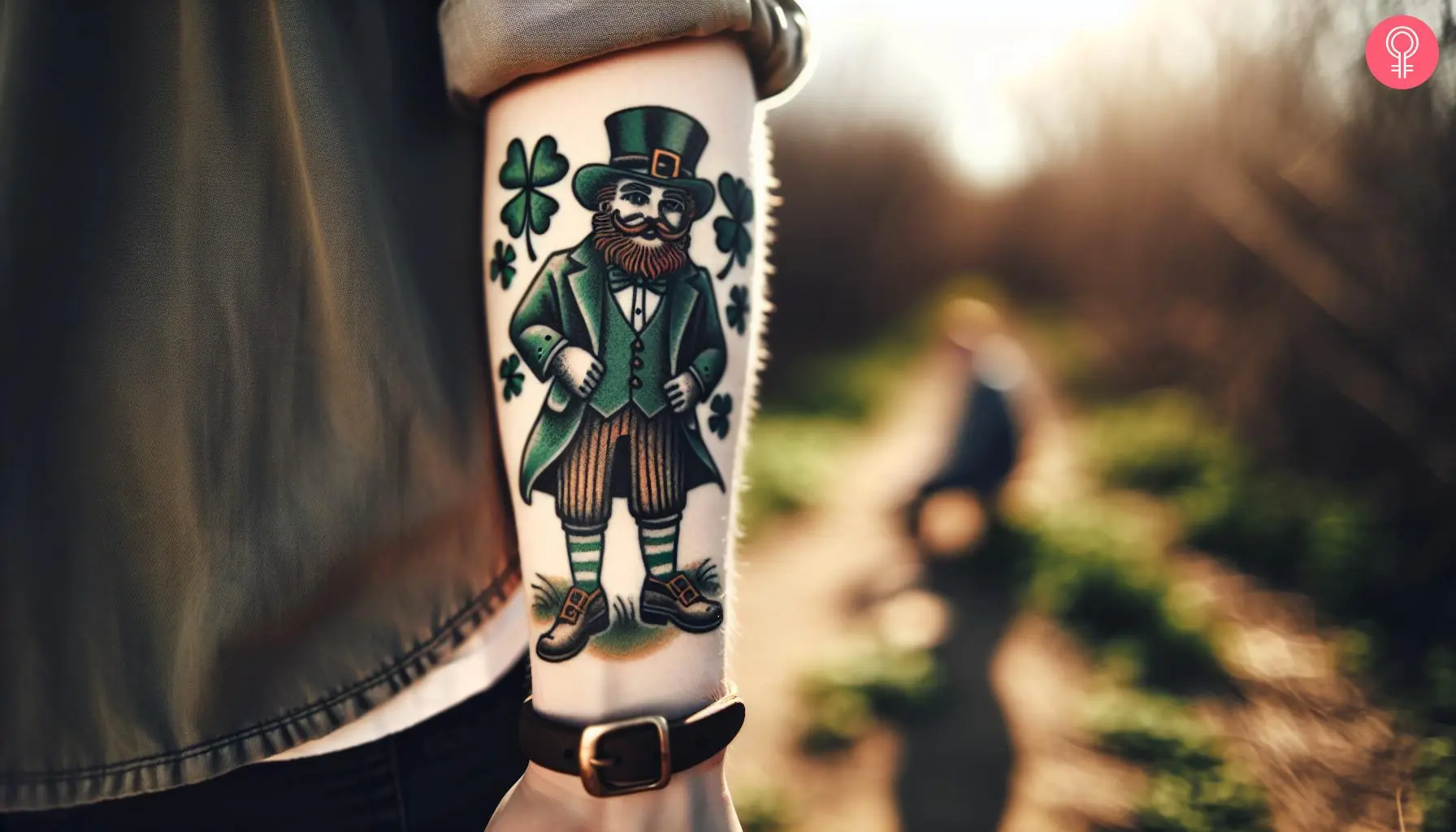 Forearm Leprechaun Tattoo