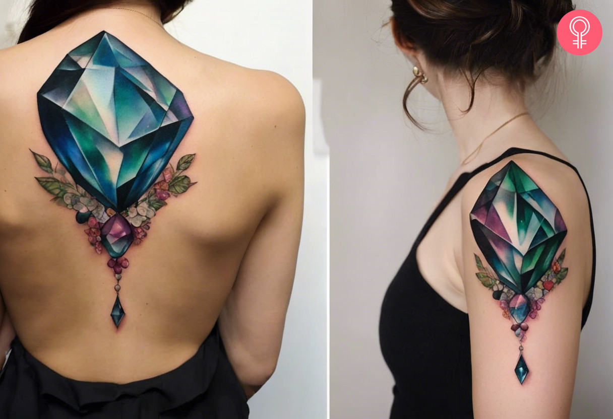 Gemstone Tattoo For Twins