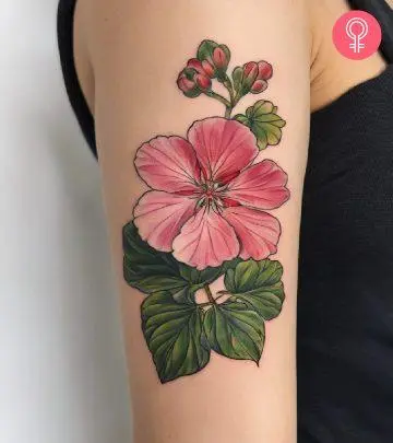 Embrace your vibrant personality and bold individuality with beautiful geranium tattoos.