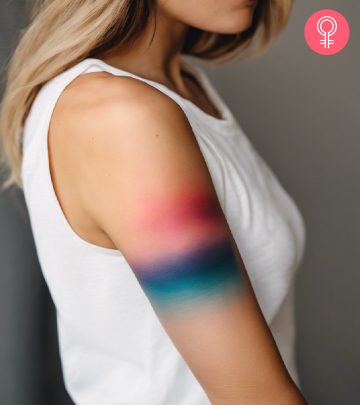 Embrace the symphony of gradient hues through remarkable tattoos. 