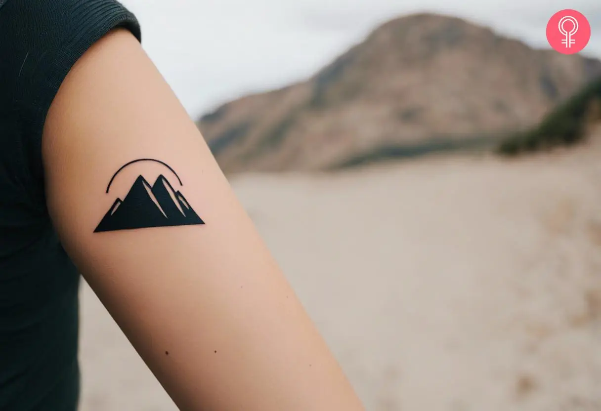 Hiking symbol tattoo