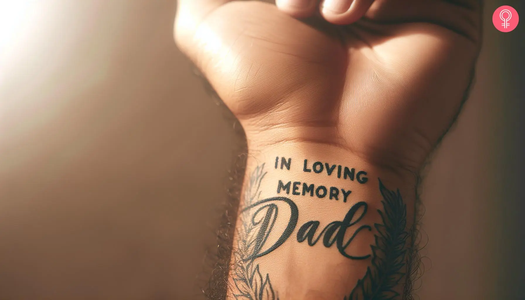 In loving memory tattoo for dad on the wrist