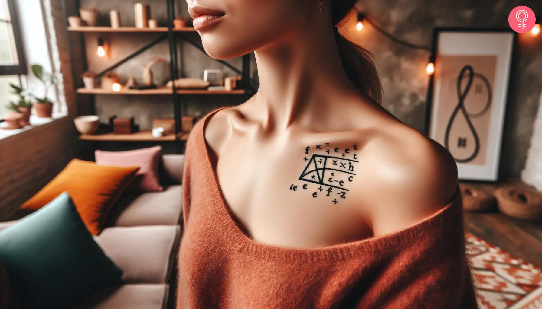 Math formula tattoo on the shoulder