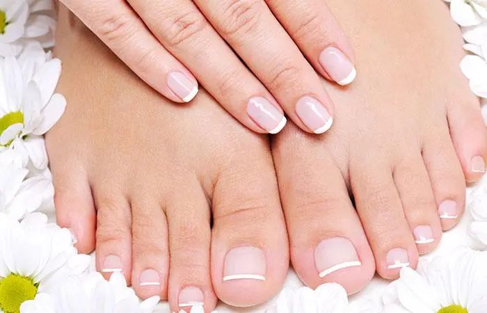 Close-up shot of a woman’s feet