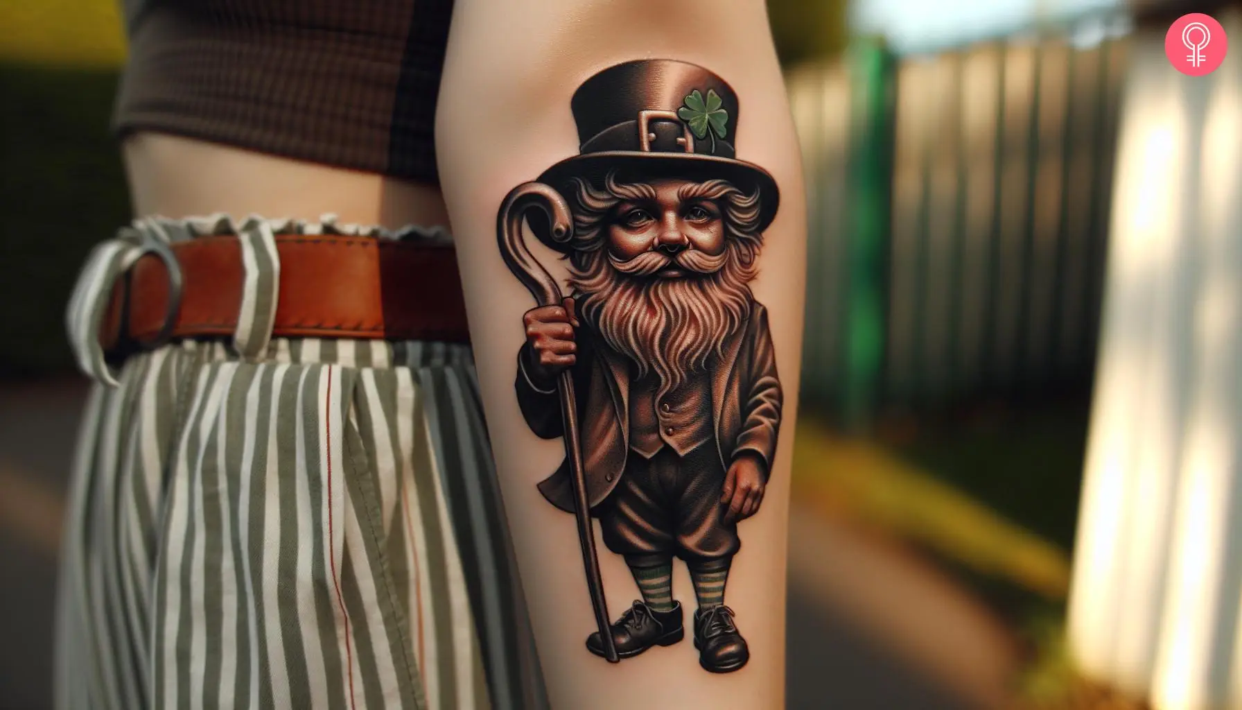 Realistic Leprechaun Tattoo