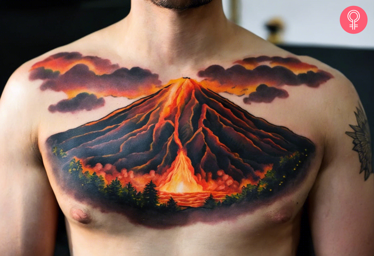 8 Explosive Volcano Tattoo Ideas With Their Meanings