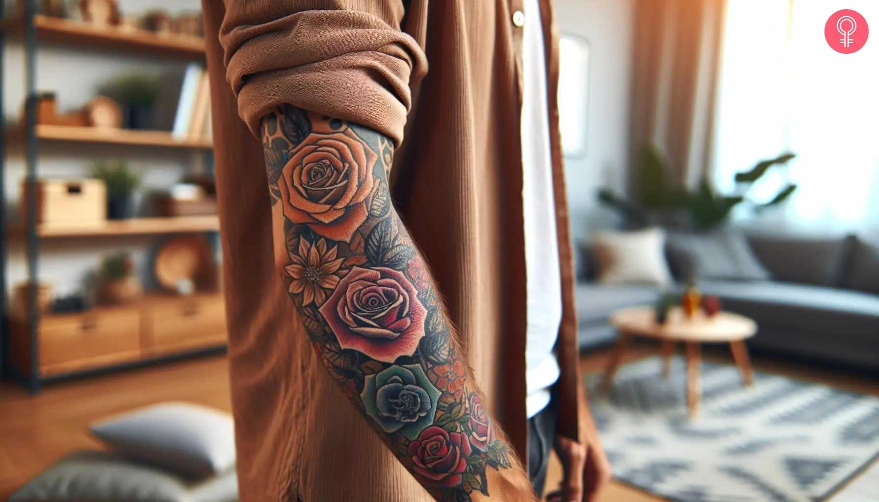 Rose Garden tattoo on the sleeve