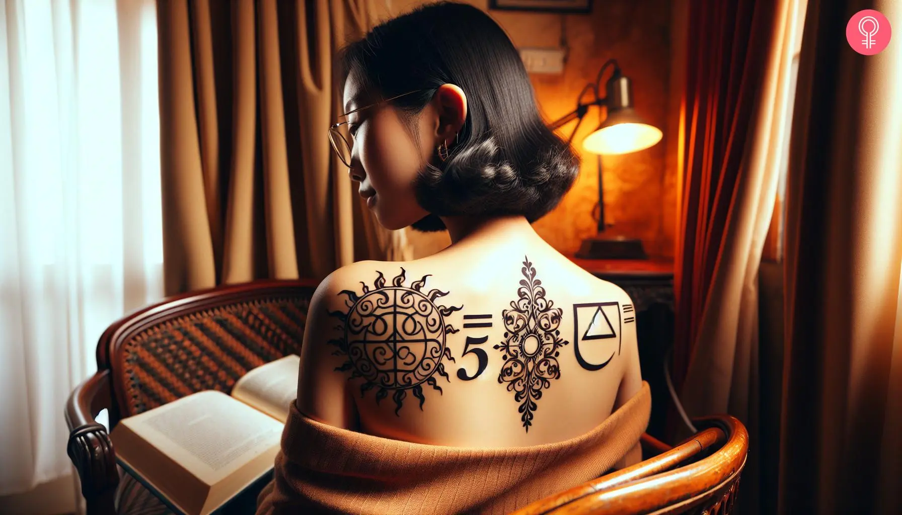 Supreme mathematics tattoo on the upper back