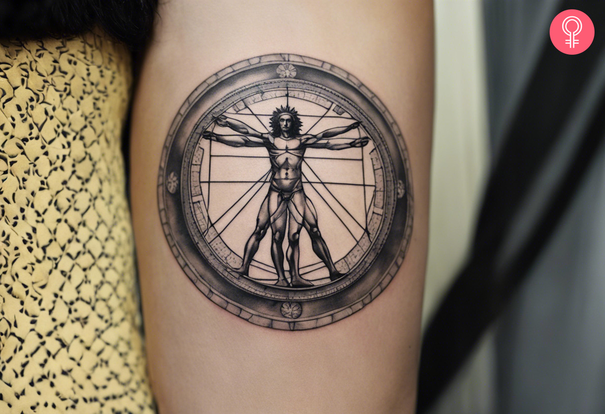 8 Best Vitruvian Man Tattoo Ideas With Meanings - 84