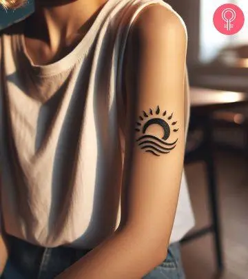 Ride the waves with stunning wave and sun tattoo ideas with deep meaning!