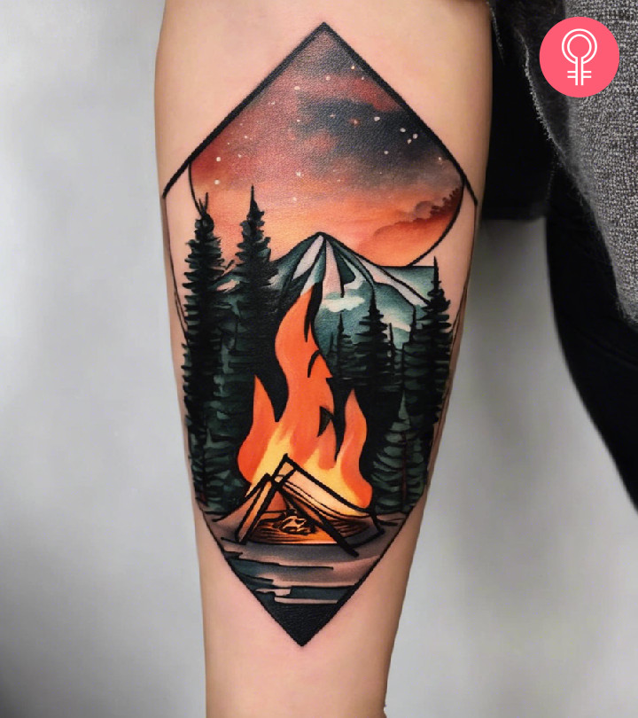 Warm up your soul with the inked allure of the flames and the surroundings.