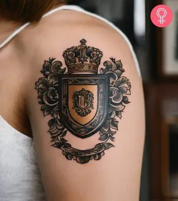 A woman with a shading tattoo