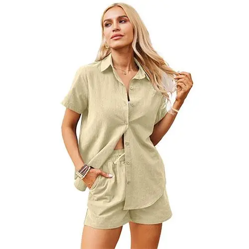 Zeagoo Women’s Button-Down Lounge Set