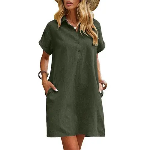 Zeagoo Women’s Cotton Shirt Dress