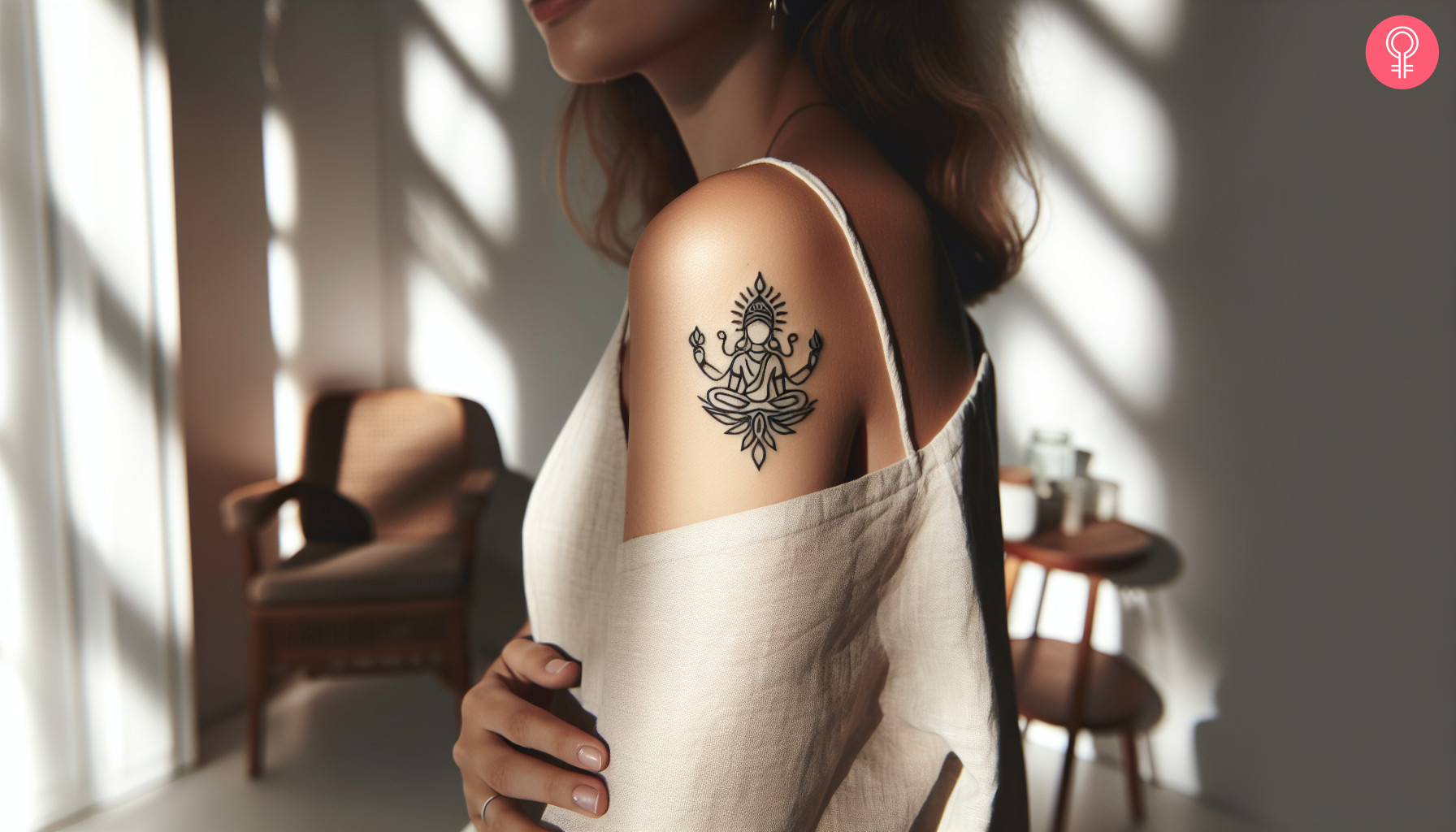 small goddess Lakshmi tattoo