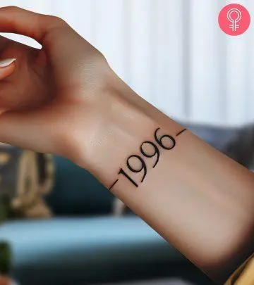 A 1996 tattoo inked on a woman’s wrist