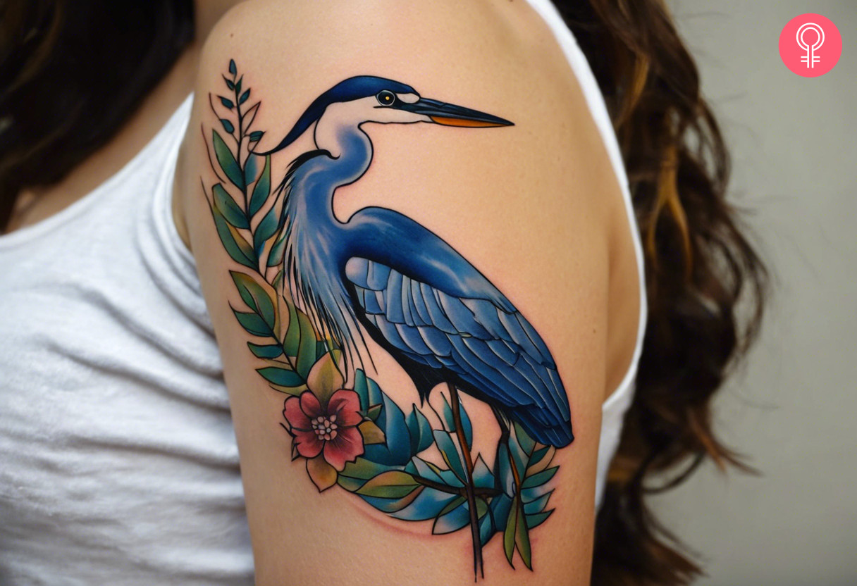 8 Stunning Heron Tattoo Ideas For Nature Lovers - 14