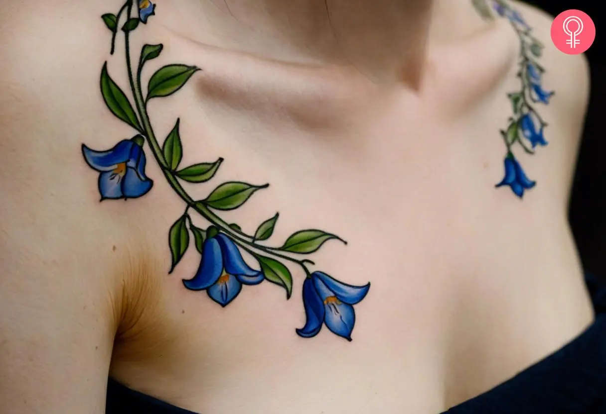 Bluebell vine tattoo