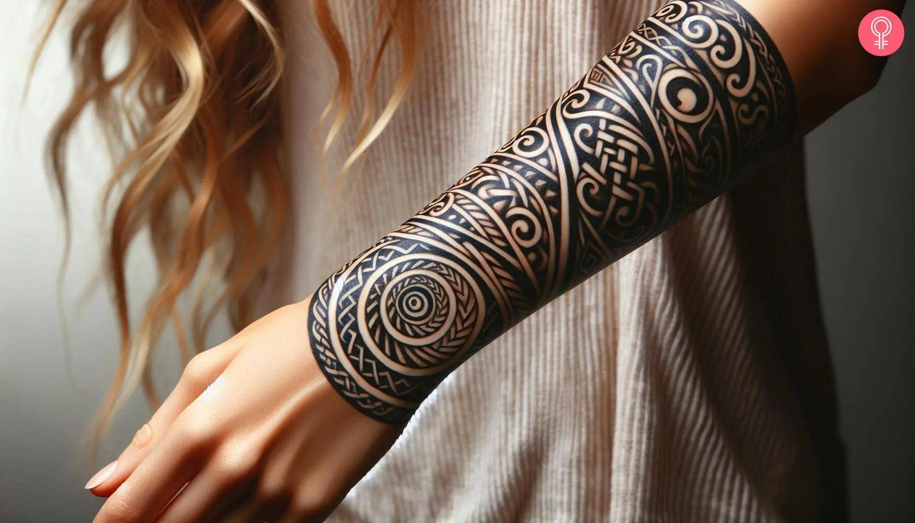 Polynesian Celtic forearm tattoo