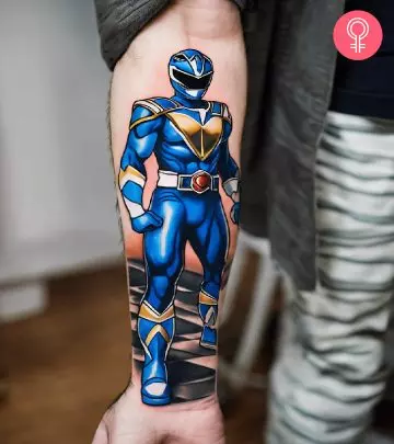 Gear up and let your ink speak volumes of your love and admiration for Power Rangers 