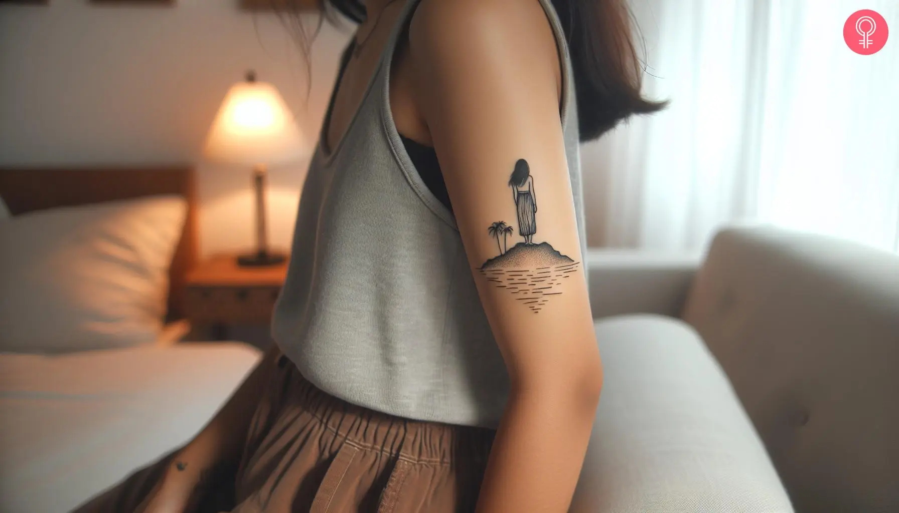 Island tattoo for girl