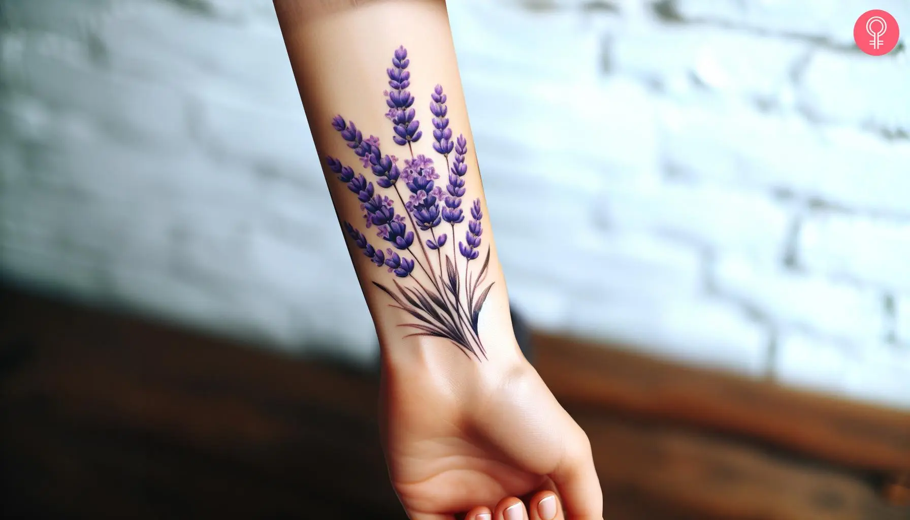 Woman with wrist lupus tattoo