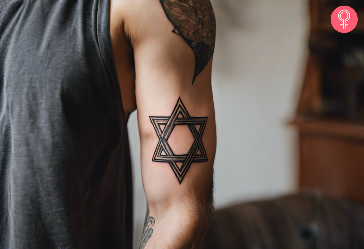 Men Star Of David Tattoo