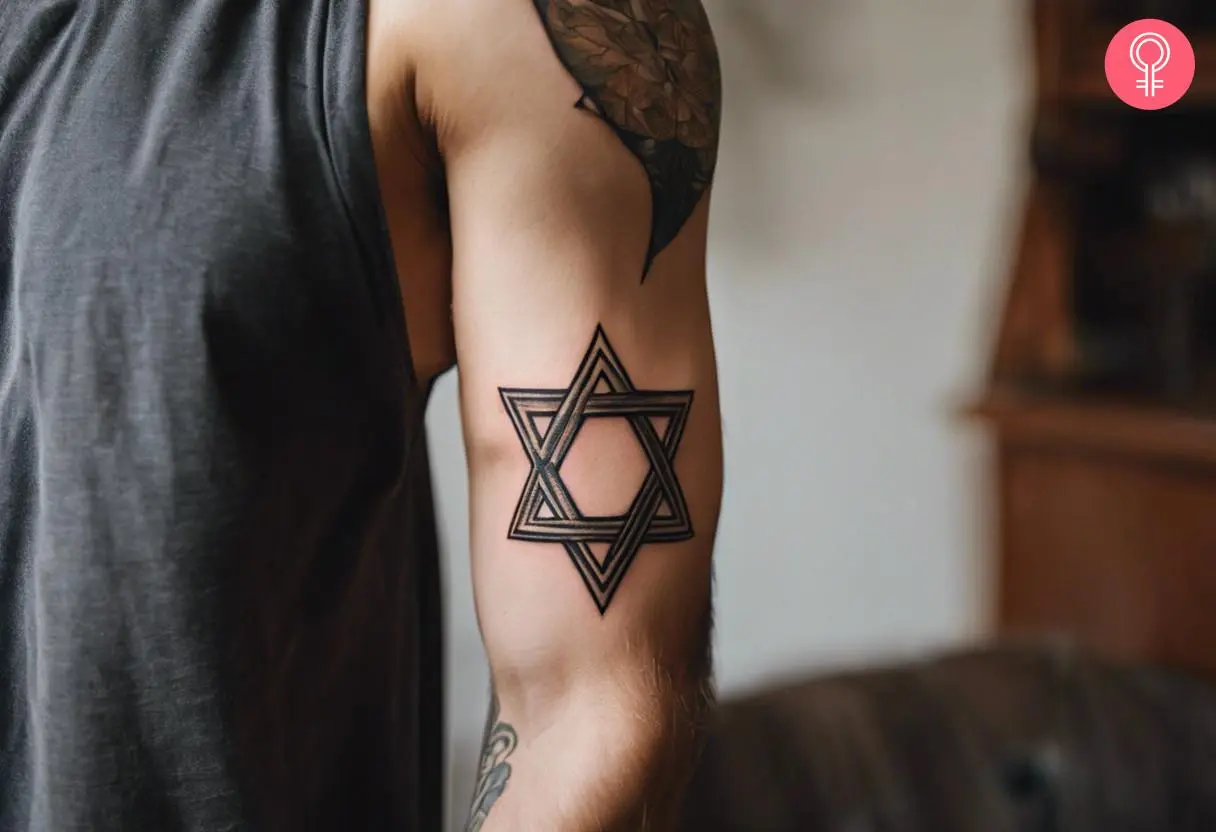 Men Star Of David Tattoo