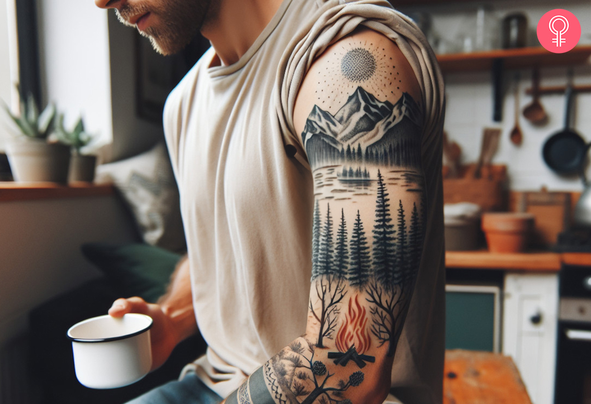 8 Eye Catching Camping Tattoos Ideas With Meaning - 98