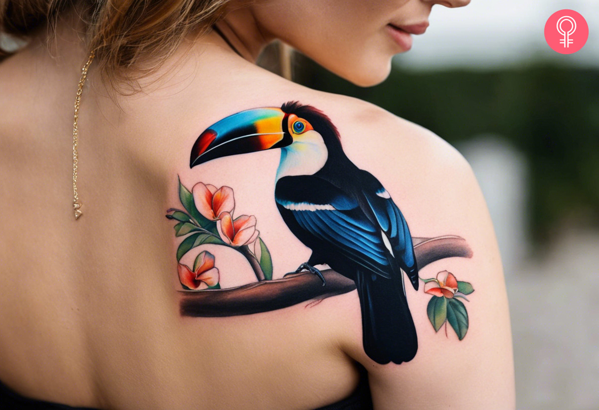 Realistic Toucan Tattoo