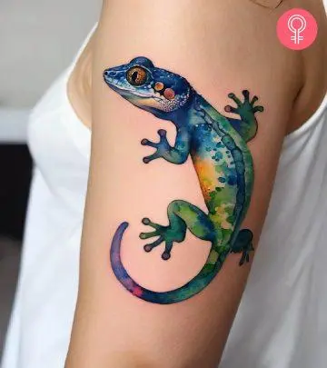 Rainbow tattoo on the arm