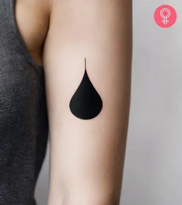 Teardrop tattoo on the arm