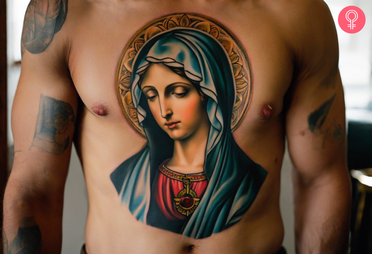 8 Top Virgin Mary Tattoo Inspirations  A Symbol Of Iconic Devotion - 48