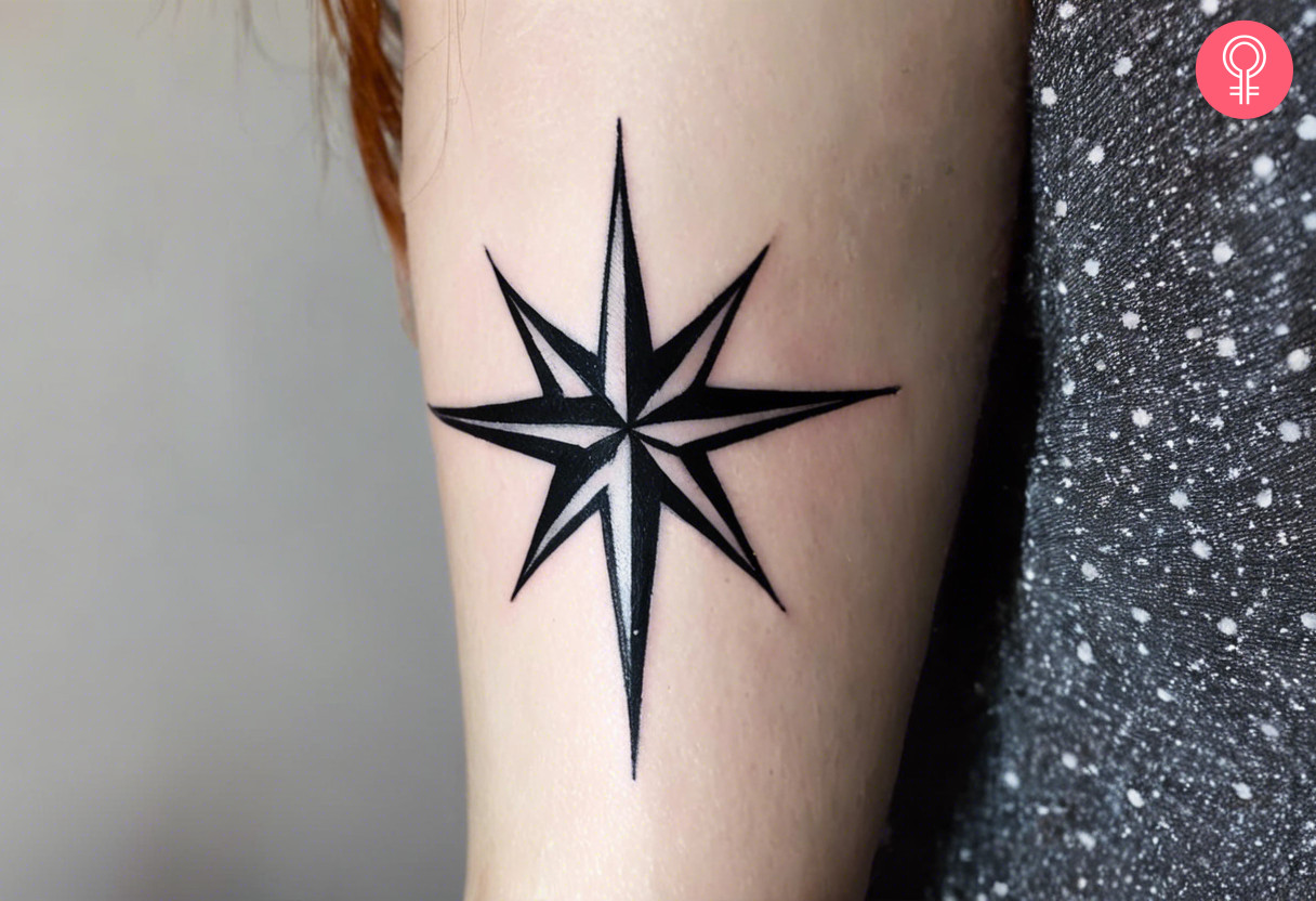 8 North Star Tattoo Designs  Meanings and Variations - 86