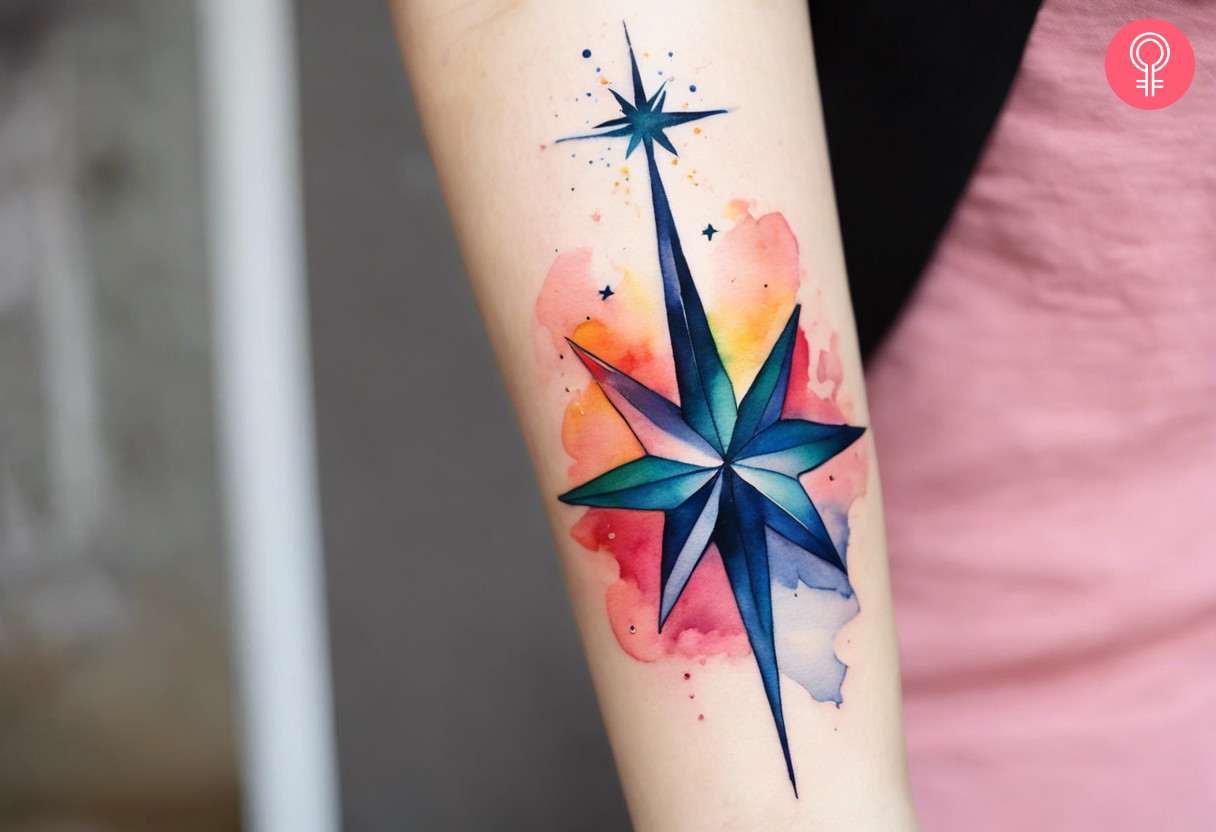 8 North Star Tattoo Designs  Meanings and Variations - 98