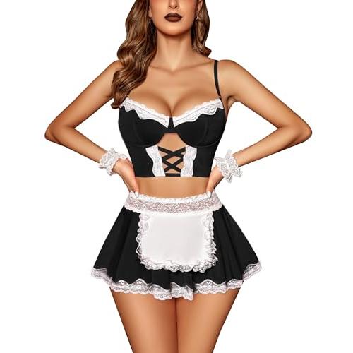 Avidlove Sexy Lace Maid Costume For Women