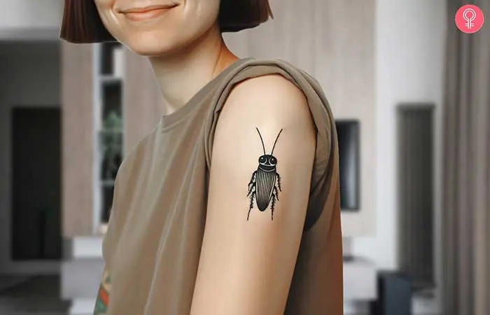 Cute Cockroach Tattoo