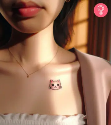 Release your inner child and allow it to dream with a cute Kawaii tattoo on the body.