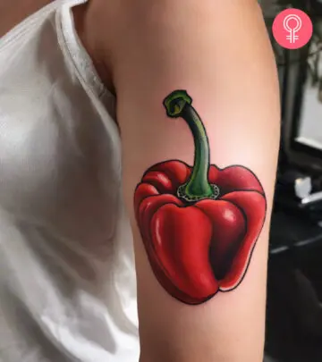 Pepper tattoo on the arm