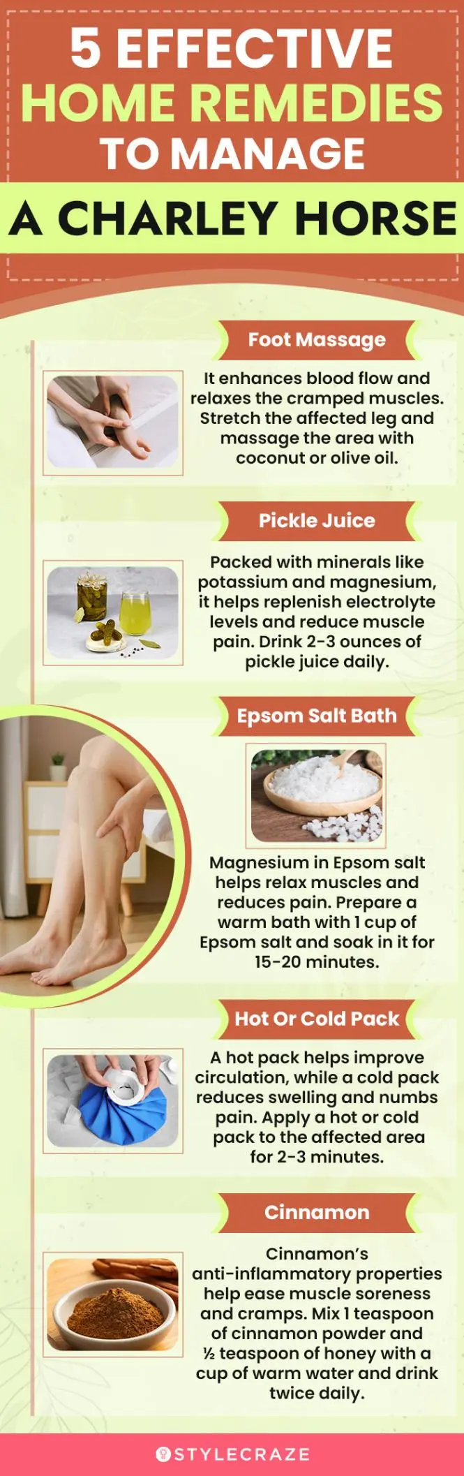 5 effective home remedies to manage a charley horse (infographic)