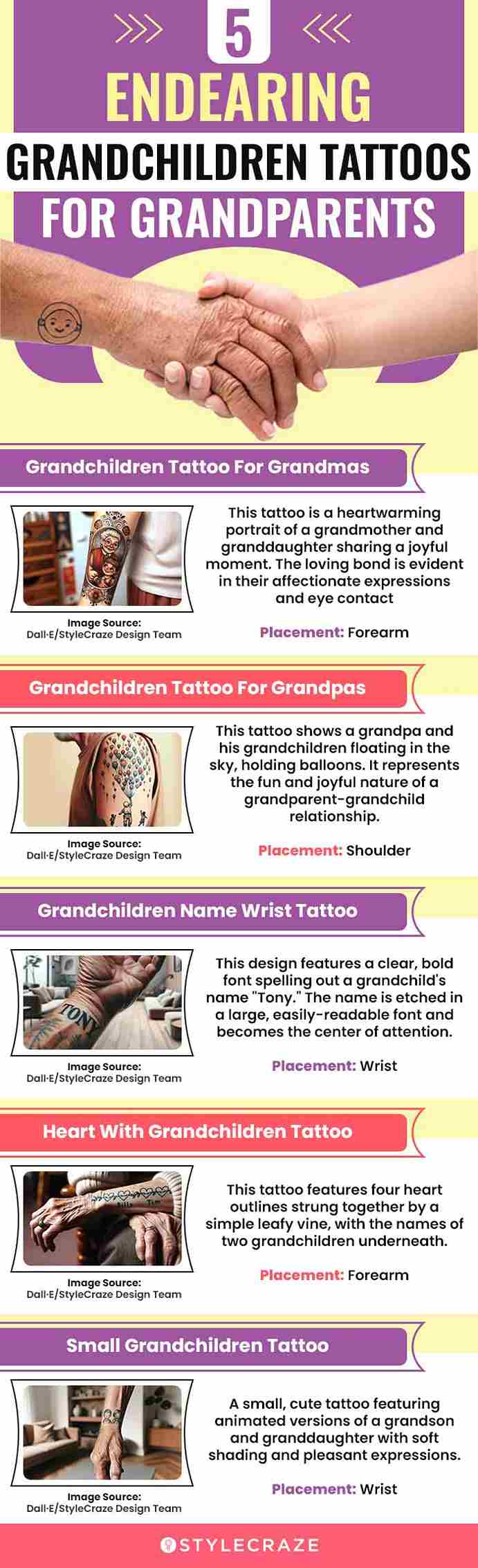 8 Significant Grandchildren Tattoo Ideas For Grandparents