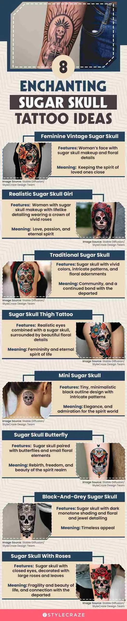 8-enchanting-sugar-skull-tattoo-ideas (infographic)